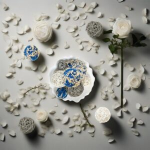 Assorted Blue Grey White Decorative Orb Filler Balls - Image 2