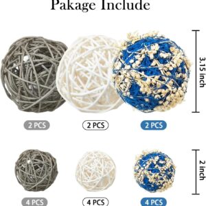 Assorted Blue Grey White Decorative Orb Filler Balls - Image 3