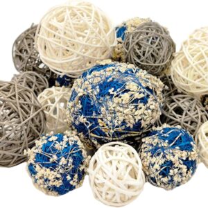Assorted Blue Grey White Decorative Orb Filler Balls