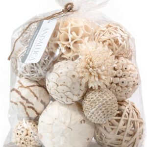 Assorted Natural White Decorative Filler Orbs