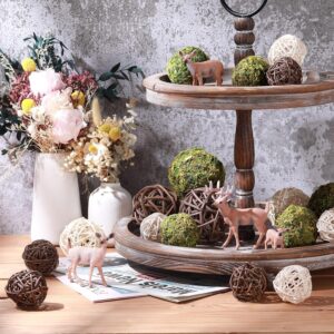 Assorted Decorative Wicker Rattan and Moss Balls for Centerpiece Bowls - Image 2