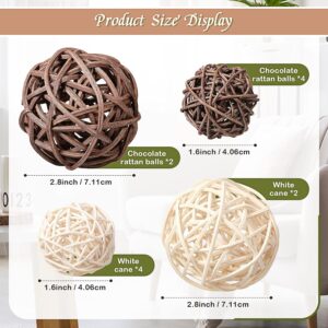 Assorted Decorative Wicker Rattan and Moss Balls for Centerpiece Bowls - Image 4