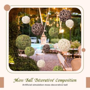Assorted Decorative Wicker Rattan and Moss Balls for Centerpiece Bowls - Image 6