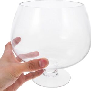 Clear Glass Pedestal Bowl Terrarium Vase - Image 3