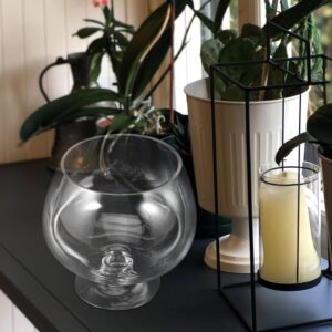 Clear Glass Pedestal Bowl Terrarium Vase - Image 4