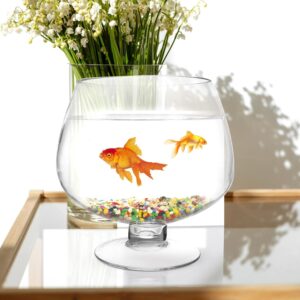 Clear Glass Pedestal Bowl Terrarium Vase - Image 6
