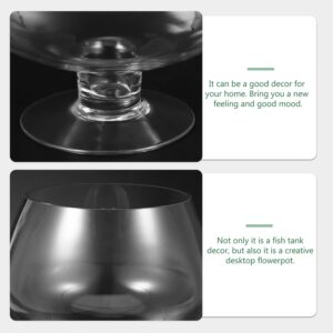 Clear Glass Pedestal Bowl Terrarium Vase - Image 8