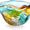 Colorful Handblown Glass Decorative Shell Dish
