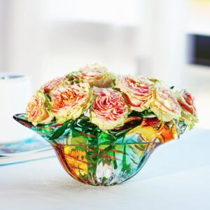 Colorful Handblown Glass Decorative Shell Dish - Image 2