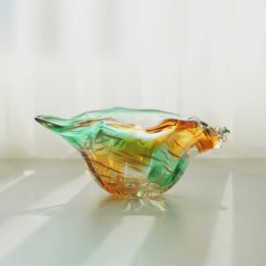 Colorful Handblown Glass Decorative Shell Dish - Image 6