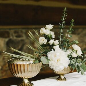 Gold Scalloped Ribbed Decorative Compote Bowl - Image 5