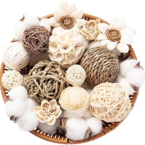 Assorted Natural Decorative Bowl Filler Orbs and Flowers - Image 10