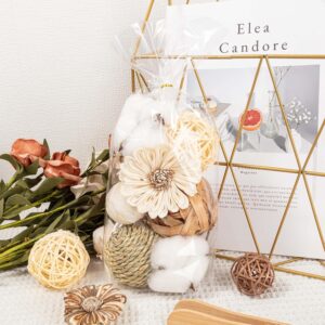 Assorted Natural Decorative Bowl Filler Orbs and Flowers - Image 7