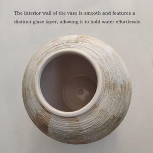 Rustic Ribbed Round Terracotta Vase - Image 5