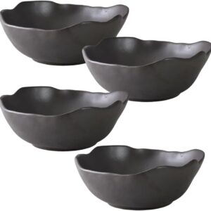 Rustic White Glazed Ceramic Decorative Bowl - Image 8