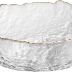 Syxltsh Glass Salad Bowl Irregular Lotus Flower Shape Serving Bowls, Mixing Nut Bowls For Kitchen Fruist, Snack, Dessert, And Ice