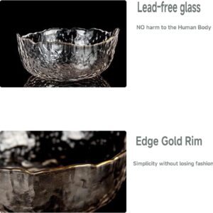 Syxltsh Glass Salad Bowl Irregular Lotus Flower Shape Serving Bowls, Mixing Nut Bowls For Kitchen Fruist, Snack, Dessert, And Ice - Image 5