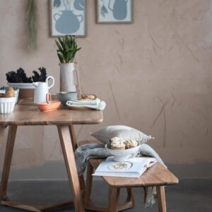 White Reactive Glaze Stoneware Pedestal Bowl - Image 11