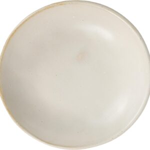 White Reactive Glaze Stoneware Pedestal Bowl - Image 5